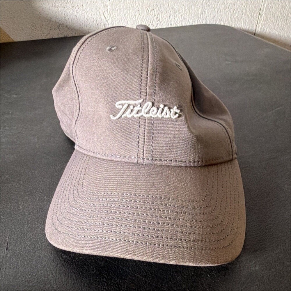 Titleist Golf Hat Gray Solid Embroidered Logo Cotton One Size